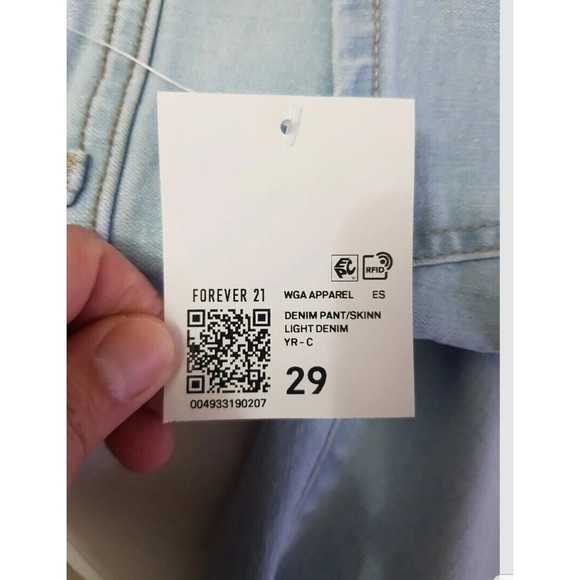 Forever 21 Womens Jeans Size 29 S High Rise Skinny Shorter Length Inseam  Light - Picture 9 of 13